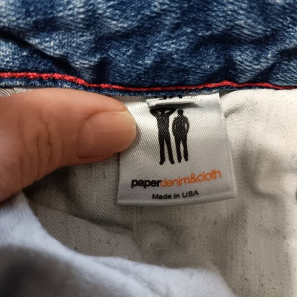 Authentic Designer Paper Denim & Cloth Jeans Denim Cropped Kimberly Size 32 W33" - Picture 6 of 7